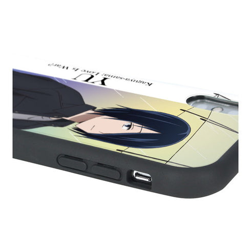 『かぐや様は告らせたい?~天才たちの恋愛頭脳戦~』描き下ろしイラスト 石上 優 雨の日のお出かけver. 耐衝撃グリップ iPhoneケース